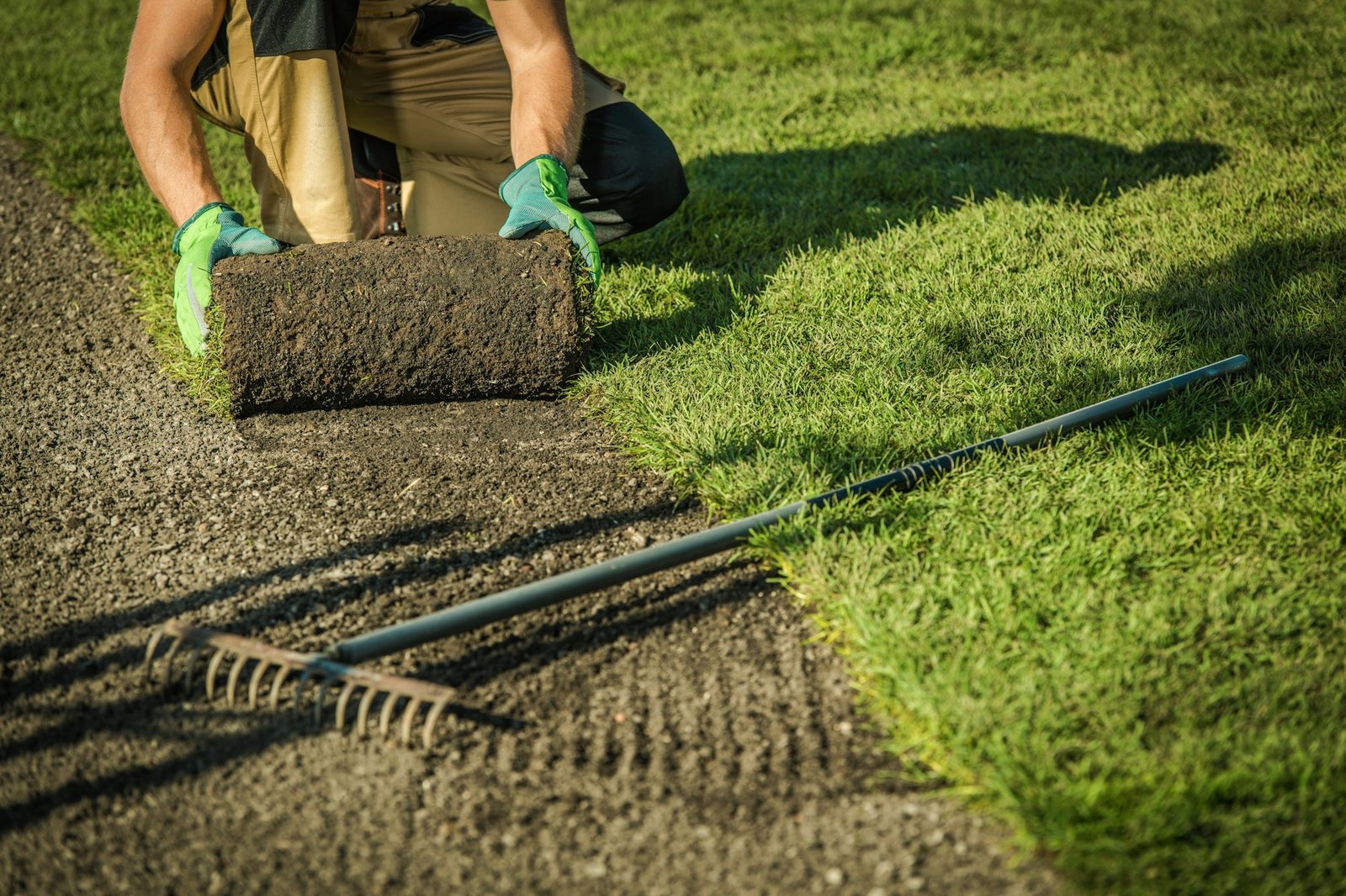 Gardener Lay The Turf