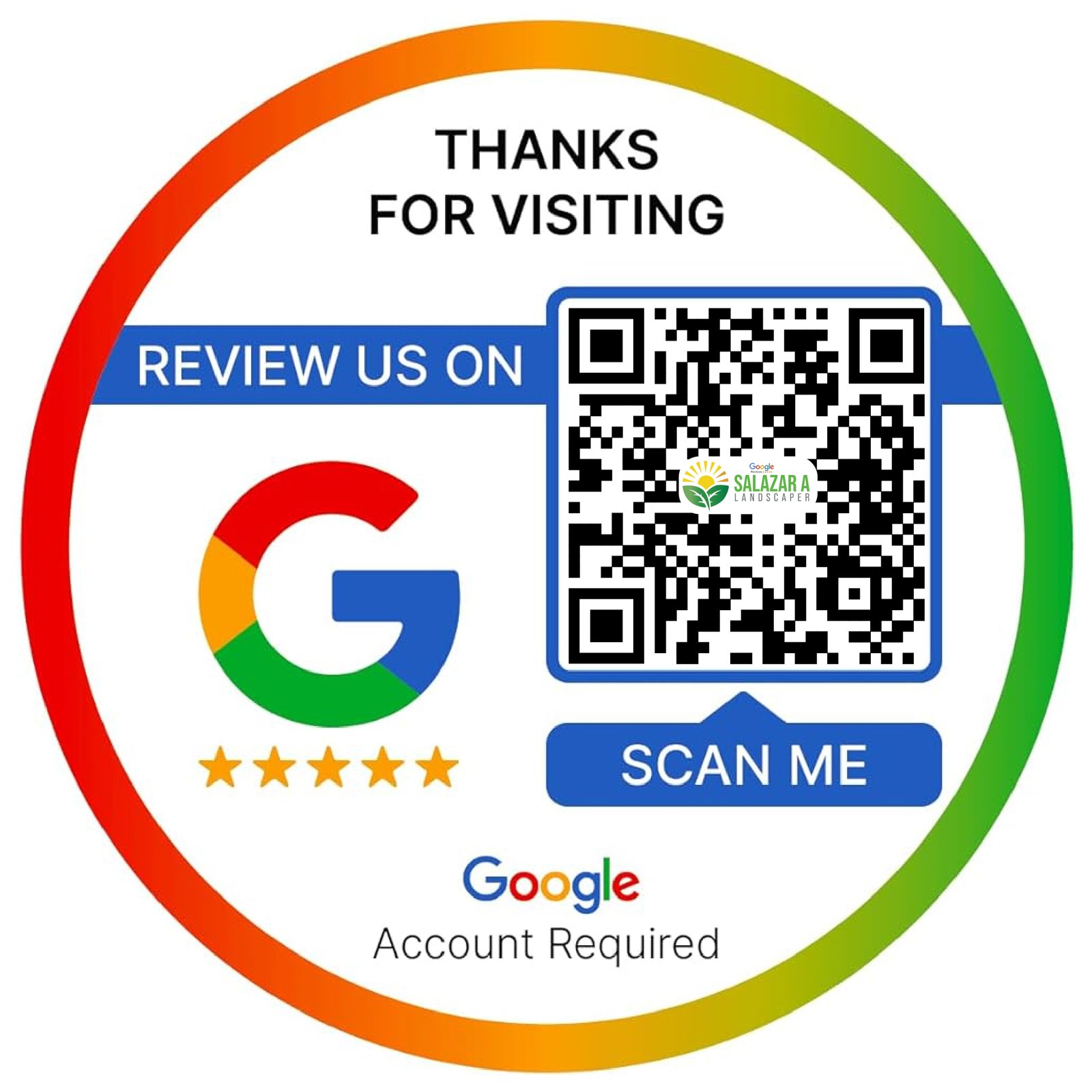 Scan the QR code to review Salazar A Landscaper on Google