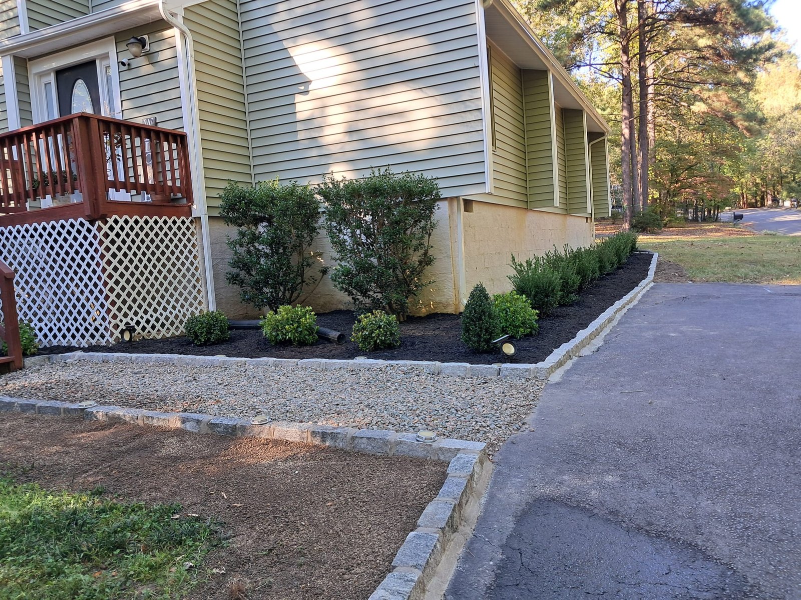Completed landscaping project